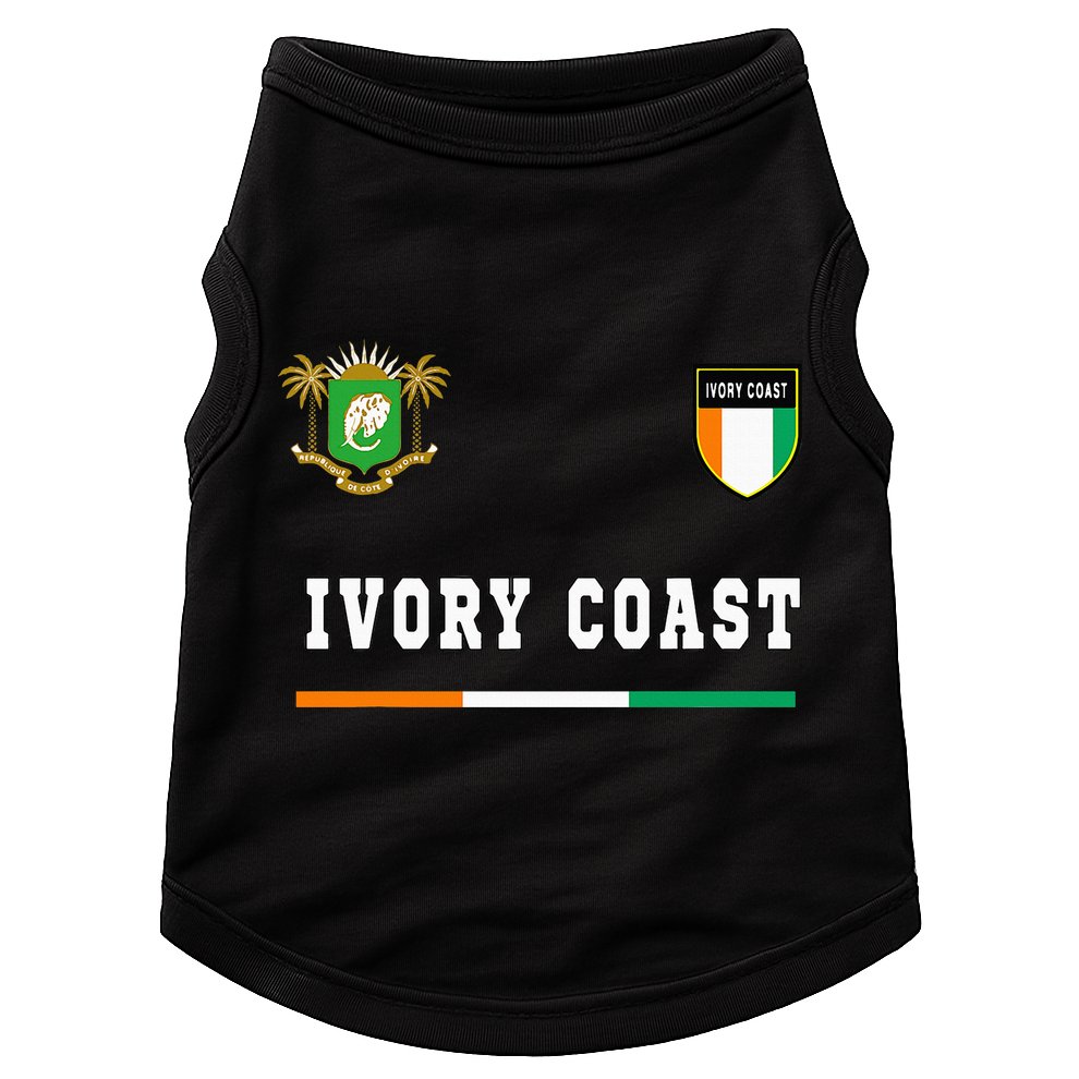 Ivory Coast Sportsoccer Jersey Flag Football Doggie Tank