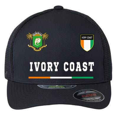 Ivory Coast Sportsoccer Jersey Flag Football Flexfit Unipanel Trucker Cap