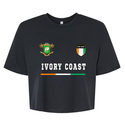 Ivory Coast Sportsoccer Jersey Flag Football Bella+Canvas Jersey Crop Tee