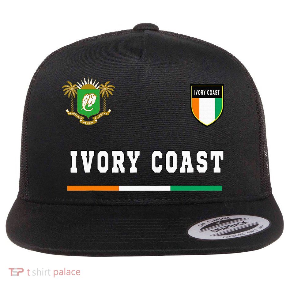 Ivory Coast Sportsoccer Jersey Flag Football Flatbill Hat