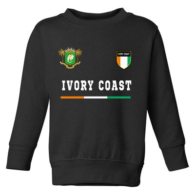 Ivory Coast Sportsoccer Jersey Flag Football Toddler Sweatshirt