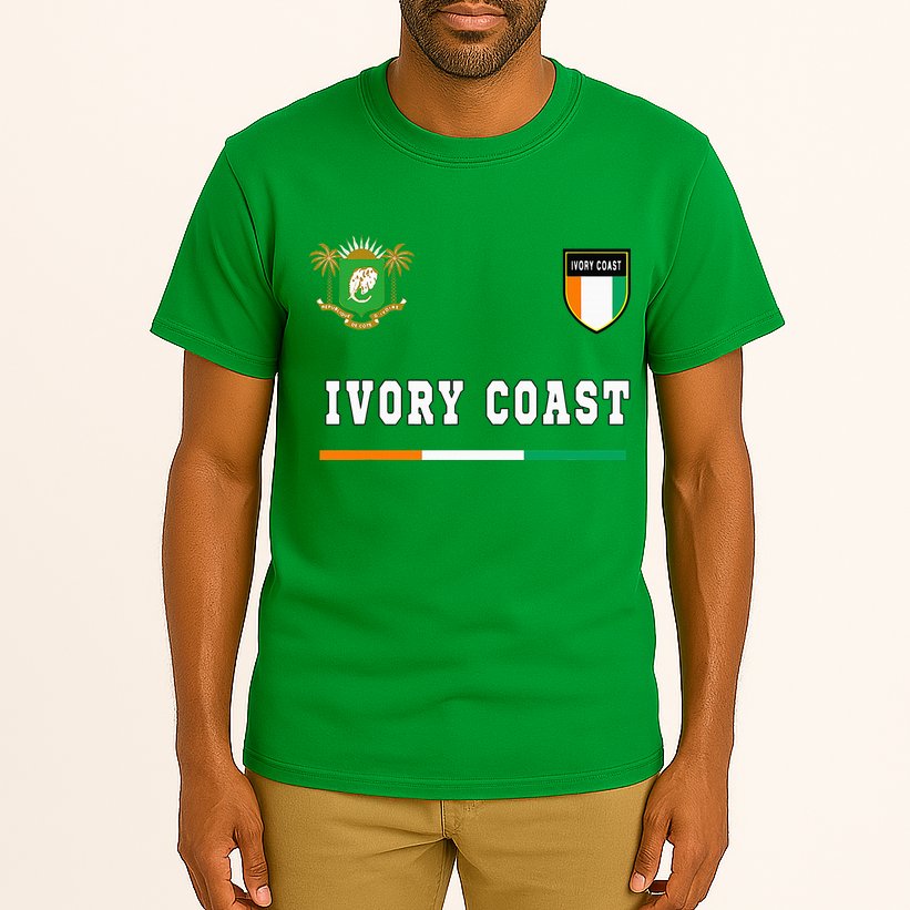 Ivory Coast Sportsoccer Jersey Flag Football Tall T-Shirt