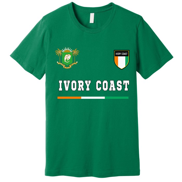 Ivory Coast Sportsoccer Jersey Flag Football Premium T-Shirt