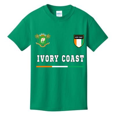 Ivory Coast Sportsoccer Jersey Flag Football Kids T-Shirt