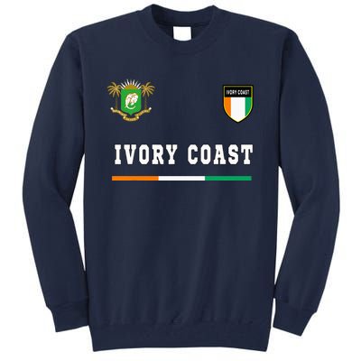 Ivory Coast Sportsoccer Jersey Flag Football Tall Sweatshirt