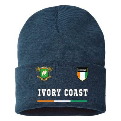 Ivory Coast Sportsoccer Jersey Flag Football Sustainable Knit Beanie