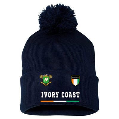 Ivory Coast Sportsoccer Jersey Flag Football Pom Pom 12in Knit Beanie