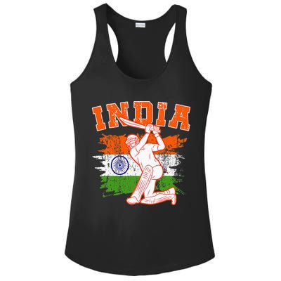 India Cricket Supporters Jersey  Indian Cricket Fans  Ladies PosiCharge Competitor Racerback Tank