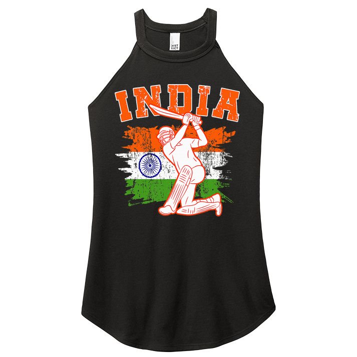 India Cricket Supporters Jersey  Indian Cricket Fans  Women's Perfect Tri Rocker Tank