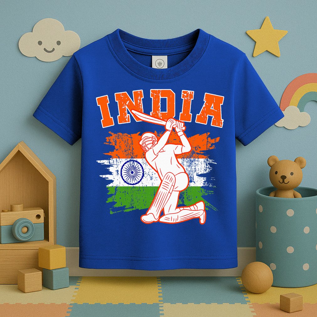 India Cricket Supporters Jersey  Indian Cricket Fans  Toddler T-Shirt