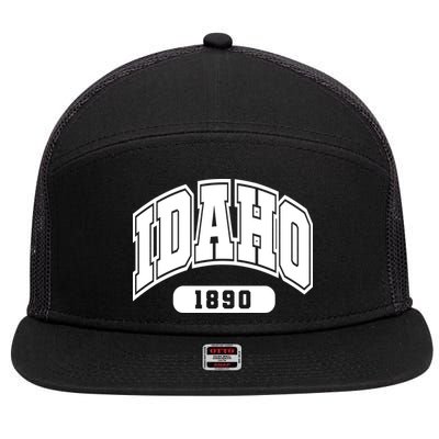 Idaho Collegiate Style 1890 7 Panel Mesh Trucker Snapback Hat