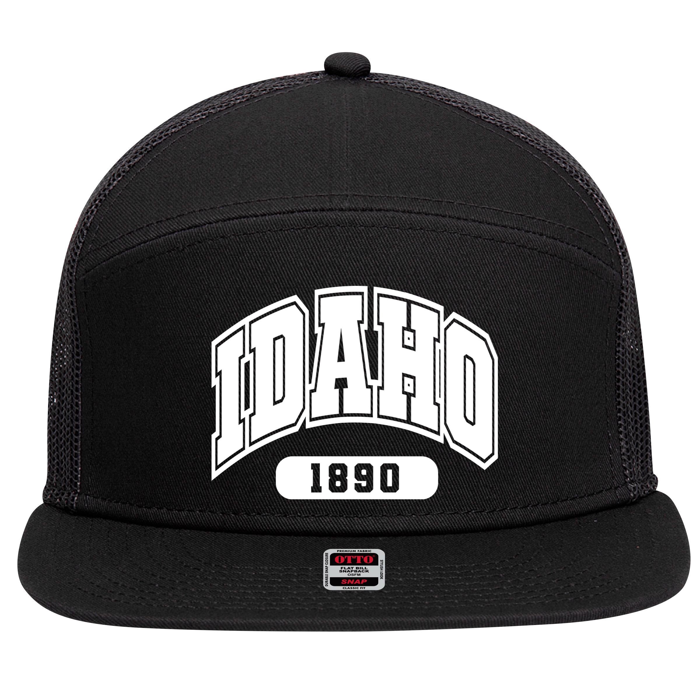 Idaho Collegiate Style 1890 7 Panel Mesh Trucker Snapback Hat