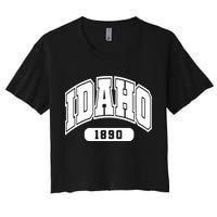 Idaho Collegiate Style 1890 Women's Crop Top Tee