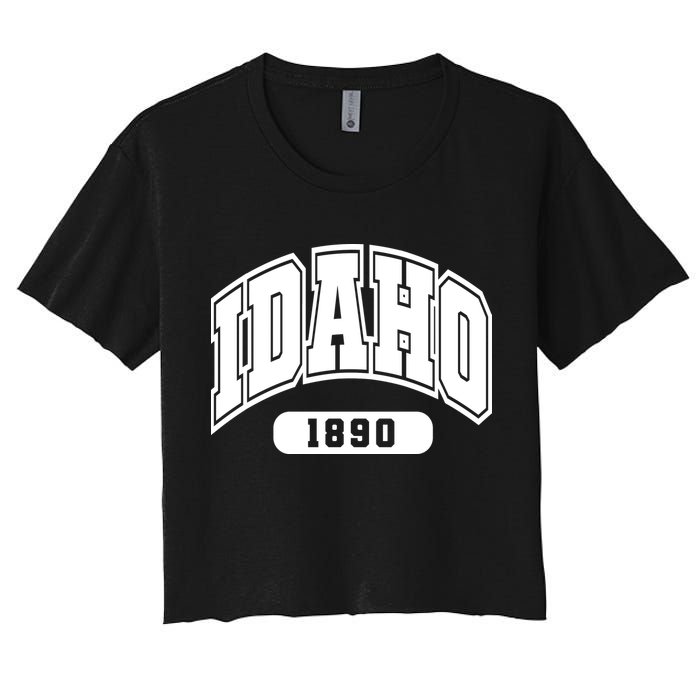 Idaho Collegiate Style 1890 Women's Crop Top Tee