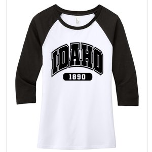 Idaho Collegiate Style 1890 Women's Tri-Blend 3/4-Sleeve Raglan Shirt