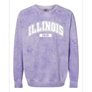 Illinois Collegiate Style 1818 Colorblast Crewneck Sweatshirt