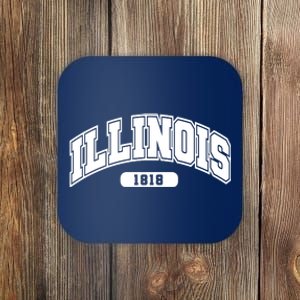 Illinois Collegiate Style 1818 Coaster