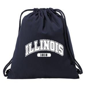 Illinois Collegiate Style 1818 Drawstring Bag