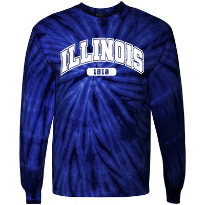 Illinois Collegiate Style 1818 Tie-Dye Long Sleeve Shirt