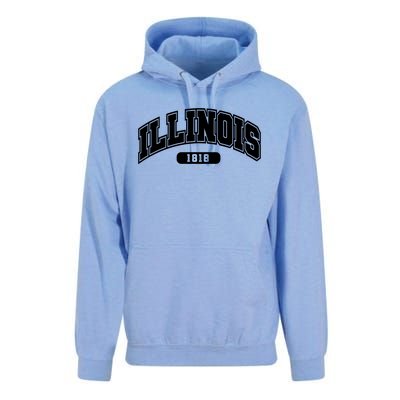 Illinois Collegiate Style 1818 Unisex Surf Hoodie