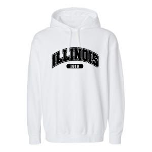 Illinois Collegiate Style 1818 Garment-Dyed Fleece Hoodie