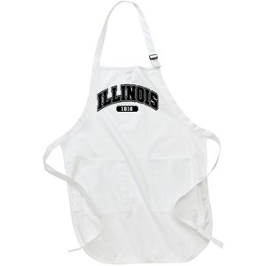 Illinois Collegiate Style 1818 Full-Length Apron With Pockets