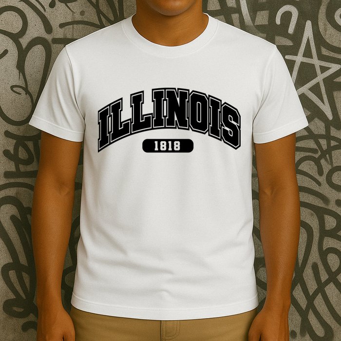Illinois Collegiate Style 1818 T-Shirt