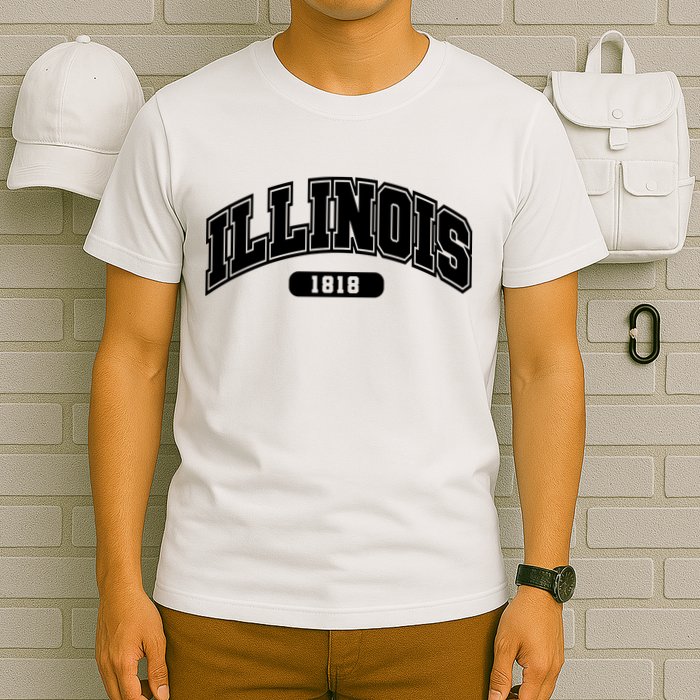 Illinois Collegiate Style 1818 T-Shirt