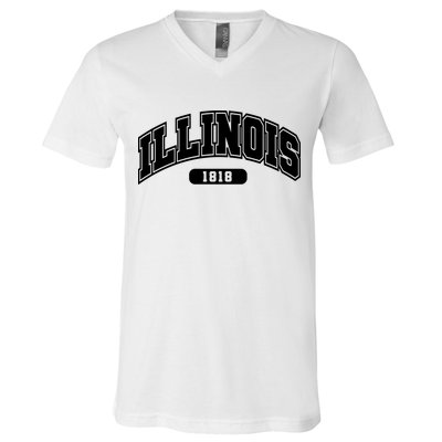 Illinois Collegiate Style 1818 V-Neck T-Shirt