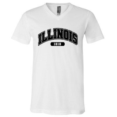 Illinois Collegiate Style 1818 V-Neck T-Shirt