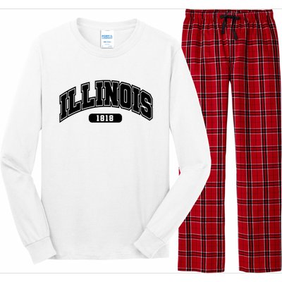 Illinois Collegiate Style 1818 Long Sleeve Pajama Set