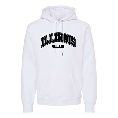 Illinois Collegiate Style 1818 Premium Hoodie