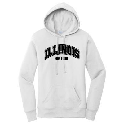 Illinois Collegiate Style 1818 Women's Pullover Hoodie