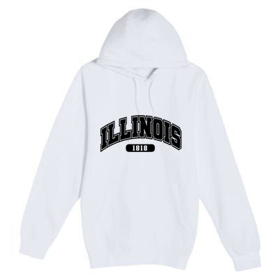 Illinois Collegiate Style 1818 Premium Pullover Hoodie