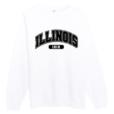 Illinois Collegiate Style 1818 Premium Crewneck Sweatshirt