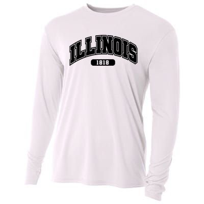 Illinois Collegiate Style 1818 Cooling Performance Long Sleeve Crew