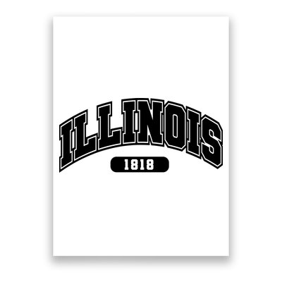 Illinois Collegiate Style 1818 Poster