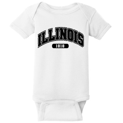 Illinois Collegiate Style 1818 Baby Bodysuit