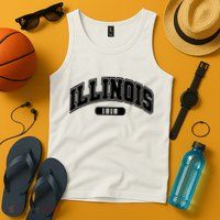 Illinois Collegiate Style 1818 Tank Top