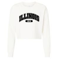 Illinois Collegiate Style 1818 Cropped Pullover Crew