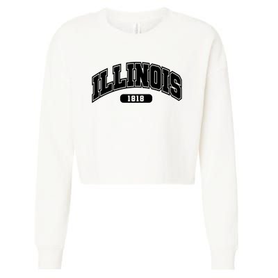 Illinois Collegiate Style 1818 Cropped Pullover Crew