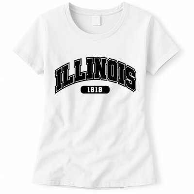 Illinois Collegiate Style 1818 Womens T-Shirt