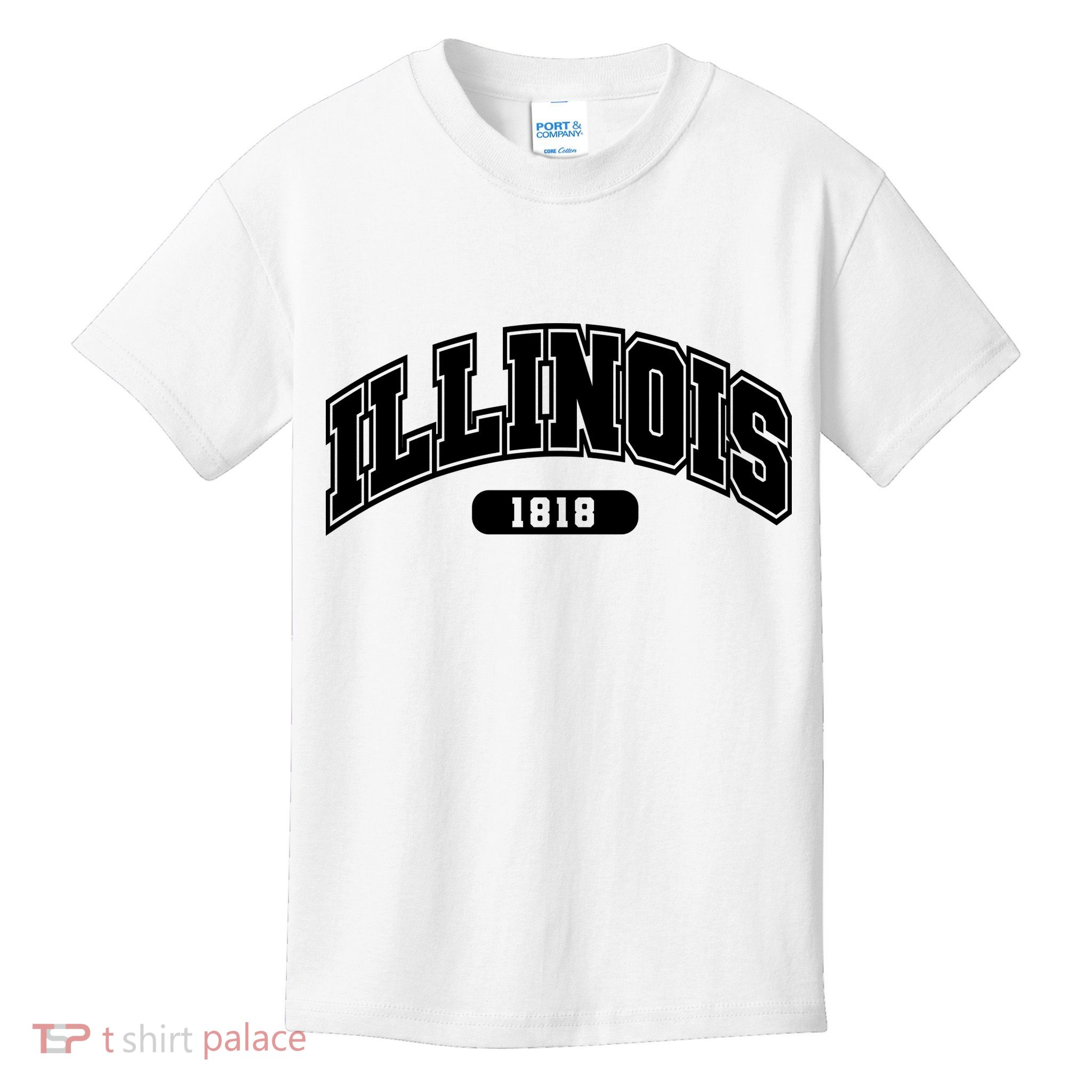 Illinois Collegiate Style 1818 Kids T-Shirt