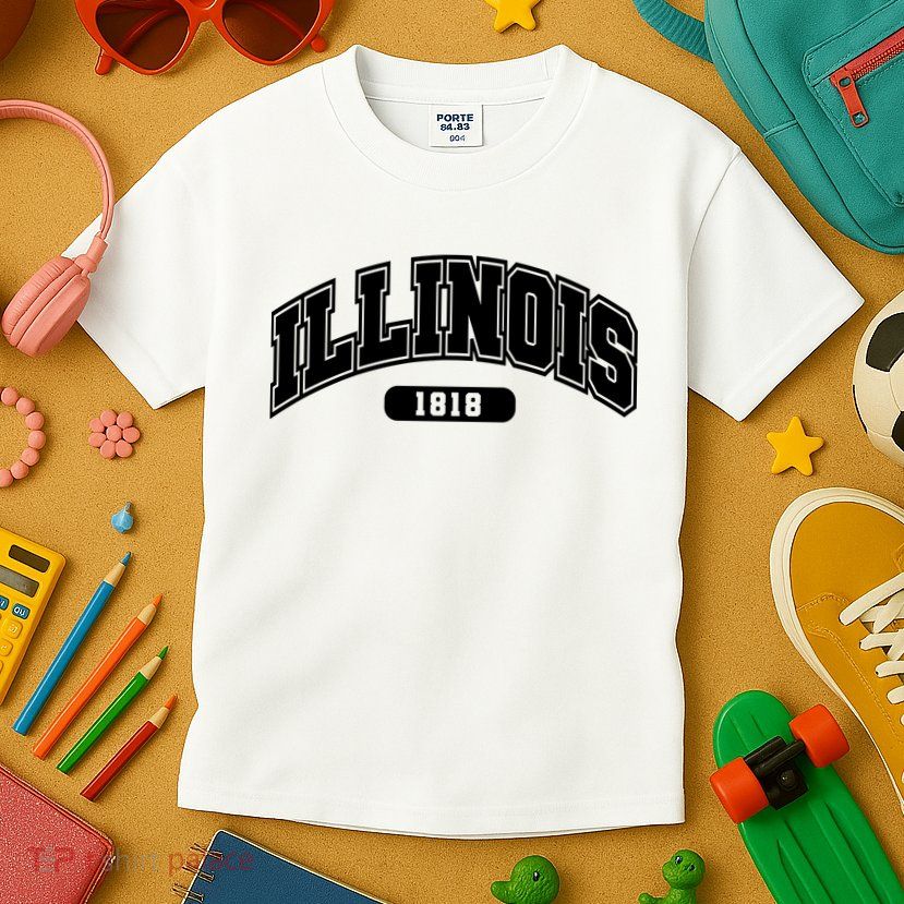 Illinois Collegiate Style 1818 Kids T-Shirt