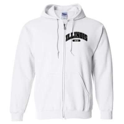 Illinois Collegiate Style 1818 Full Zip Hoodie