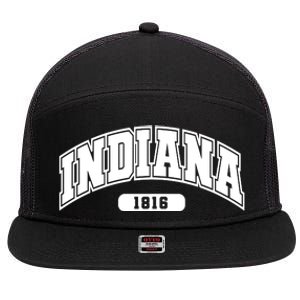 Indiana Collegiate Style 1816 7 Panel Mesh Trucker Snapback Hat