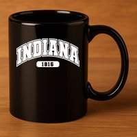 Indiana Collegiate Style 1816 11oz C Handle Ceramic Mug