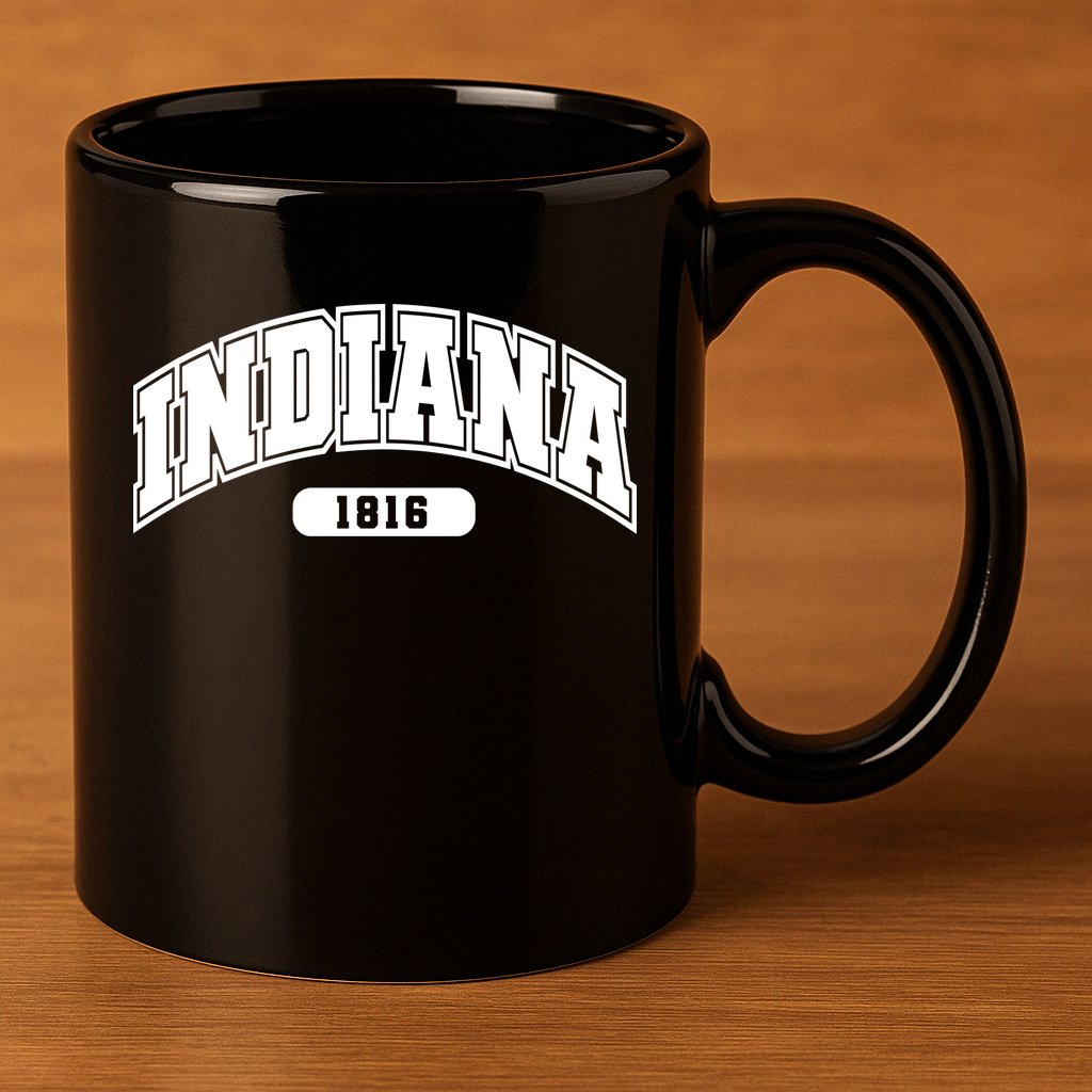Indiana Collegiate Style 1816 11oz C Handle Ceramic Mug