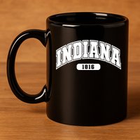 Indiana Collegiate Style 1816 11oz C Handle Ceramic Mug