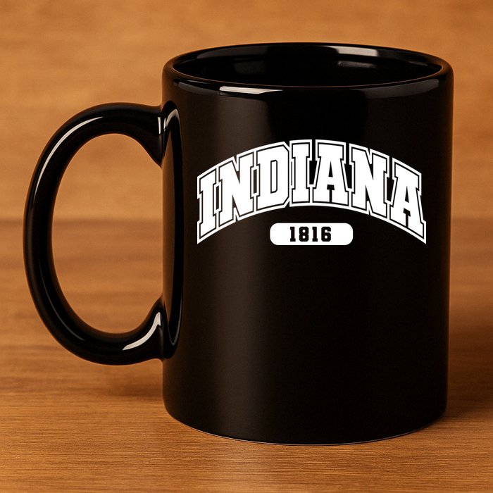 Indiana Collegiate Style 1816 11oz C Handle Ceramic Mug